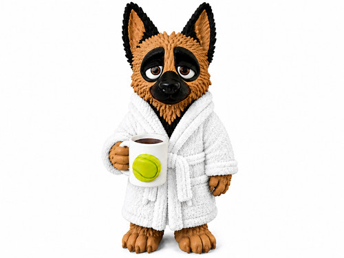 Cute german shepherd coffee - german,