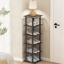 Bamboo Shoe Rack for Small Spaces 6 Tier Tall Vertical Narrow Rack for Closet...