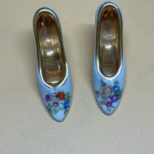 Limoges Porcelain Miniature Shoe, A Pair