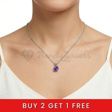 Purple amethyst stone 925 - stone,