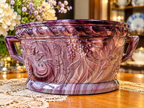 Antique purple malachite slag - malachite,