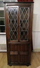 Vintage Priory Oak Corner Cabinet 1970's / Dark Oak / FREE DELIVERY