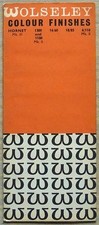 WOLSELEY HORNET 1300 1100 16/60 18/85 6/110 Colour Chart c1968 #H&E 6514/K
