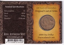 AUSTRALIAN: 2008 $1 COAT OF
