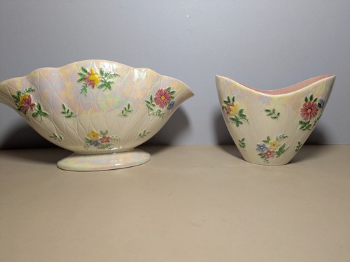 Maling ware pottery two pink - maling,