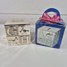 Vintage silver plated piggy - vintage,