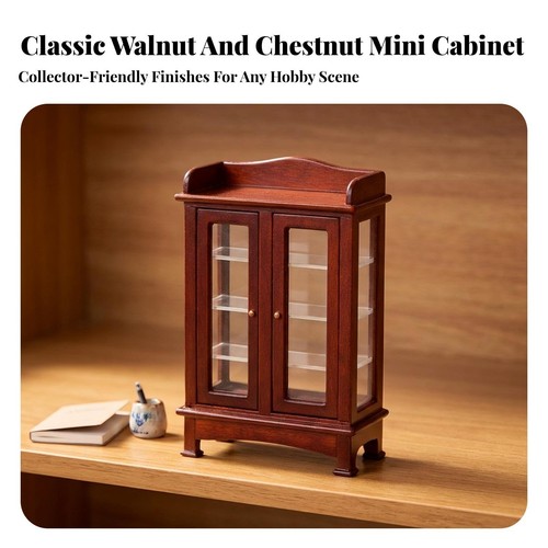 Miniature display cabinet with - display,