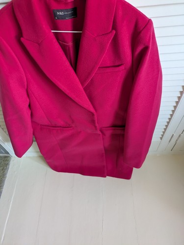Lovely cerise coat - m&s,