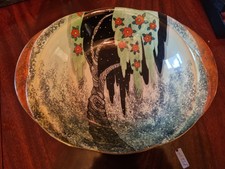 STUNNING VINTAGE CARLTON WARE PORCELAIN SPANGLED TREE PATTERN ART DECO BOWL