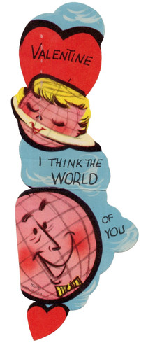 Vintage valentine card - valentine,
