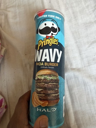 Halo moa burger pringles - moa,