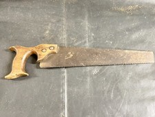 VINTAGE GENTLEMANS HAND SAW WOODEN HANDLE CARPENTRY TOOL 12"