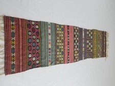 Antique Handwoven Swedish Scandinavian Wool Tapestry 180x52cm