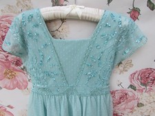 MONSOON Green Sequin Embellished Bridesmaid Party Occasion Dress 8-9 Years £50