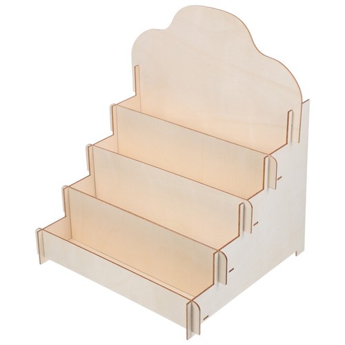 Wooden tiered display stand - wooden,