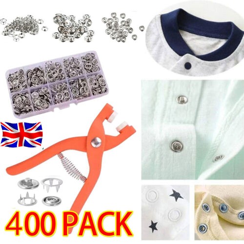 200 400pcs snap fasteners kit - 200/400pcs,