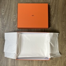 Hermes XL Orange Box 46 x 38 x 11 Cm Large Gift Storage Tissue 