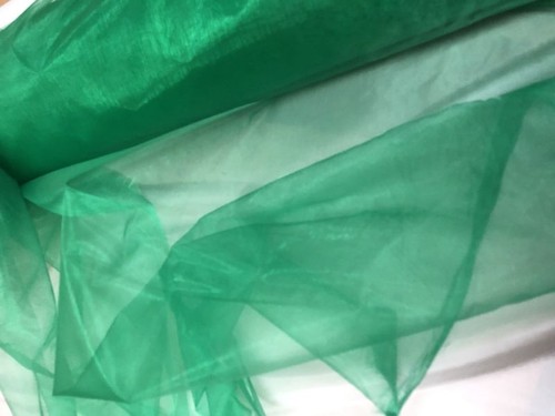 Plain emerald green organza - plain,
