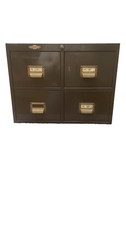 Art metal filing cabinet. 4 Drawer Index Box. Stationery. Storage. Vintage