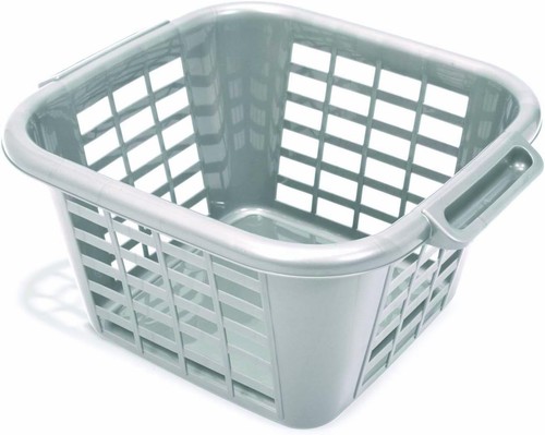Plastic laundry basket - basket, hamper