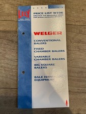 Lely Welger Price List November 2000 W106