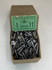 Box Steel Countersunk Screws 1" x 11 NETTLEFOLDS GKN Slotted Full Box of 144