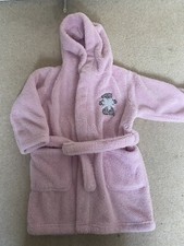 Girls Pink Me To You Dressing Gown Bath Robe M&S 3-4 Years