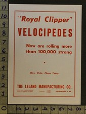 1947 TOY AD BICYCLE VELOCIPEDE