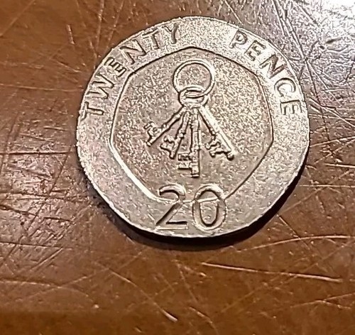 Rare 20p coin - gibraltar, keys