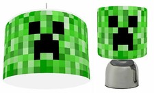 MINECRAFT CREEPER  Ceiling Light Shade 11"  Touch Lamp or Bundle Reusable