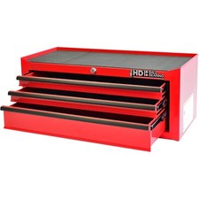 Hilka G301C3BBS 3 Drawer Tool Chest Box Red Steel Lockable Ball Bearing Slides