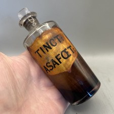 SUPERB EARLY VICTORIAN PONTILLED CHEMIST SHOP ROUND POISON BOTTLE TINC:ASAFOET