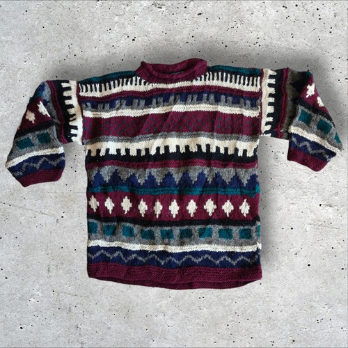Vintage heavy knitted jumper - vintage,