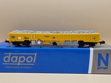 Dapol N Gauge JNA 'Falcon' Bogie Open Wagon with Load - Network Rail Yellow