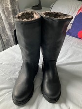 Womens Black Panama Jack Leather Boots .Size 6