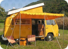 Campervan Vintage Westfalia Sun Canopy Yellow with Rubber Strip C8540-280825