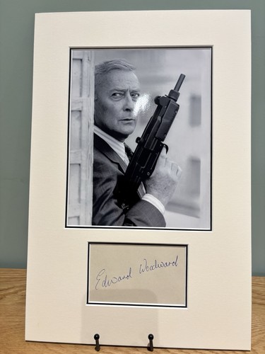 Edward woodward signed page - edward,
