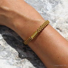 Authentic Blessed Thai Buddhist Wristband Handmade Karma Bracelet Bronze Gold UK