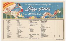 Kent; Comic - Lazy-Gram From Margate PPC By Butlins, Unposted, c 1930's