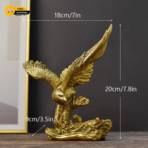 Golden eagle resin statue - eagle,