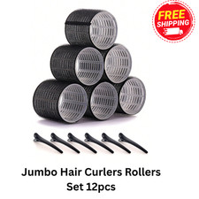 Jumbo Hair Curlers Rollers Set