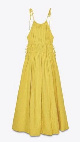 Zara yellow maxi dress size - dress, l