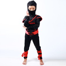 Boy Ninja Costume Uniform Warrior Japan Spy Suit Fancy Outfit Dress Halloween