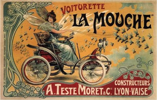 Vintage french car advert - vintage,