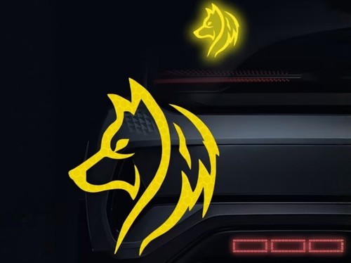 Wolf head reflective vinyl - reflective,