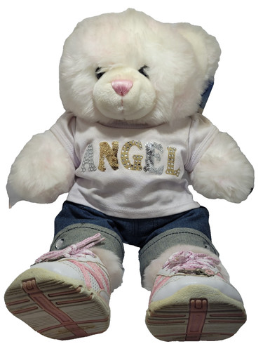 Build bear angel pink white - build,