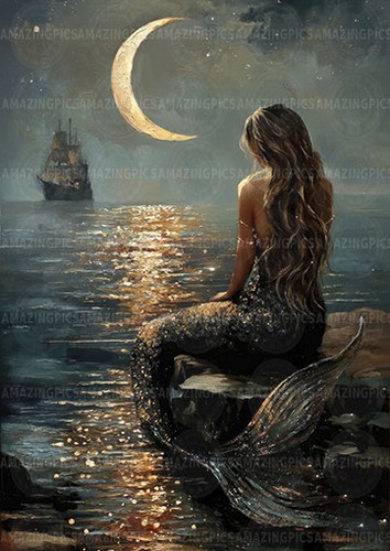 Mermaid art print - art,