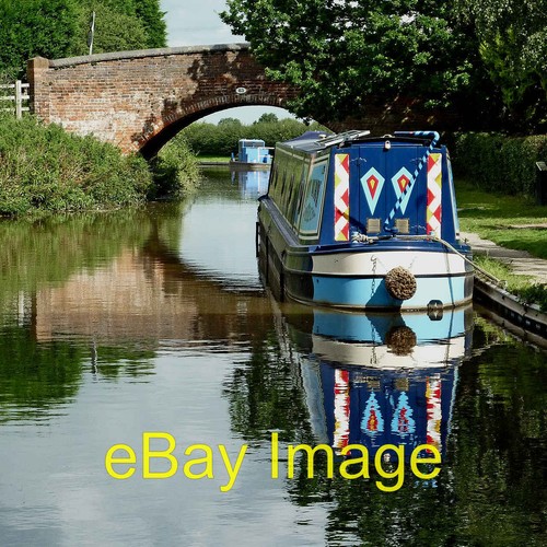 Photo 6x4 moored narrowboat - 6x4, by