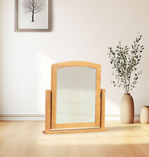 Dressing Table Mirror, Solid Oak Wood Framed Vanity Mirror, Make-up Desk Mirror