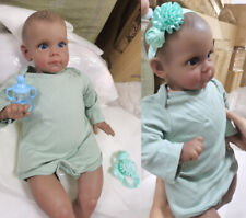 Black Skin Reborn Dolls Baby Boy Biracial Silicone Soft 24" Newborn Girls Toy